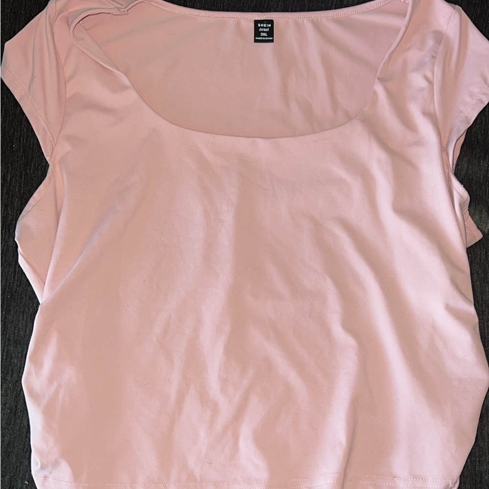 SHEIN Pink Cap Sleeve Relaxed Blouse